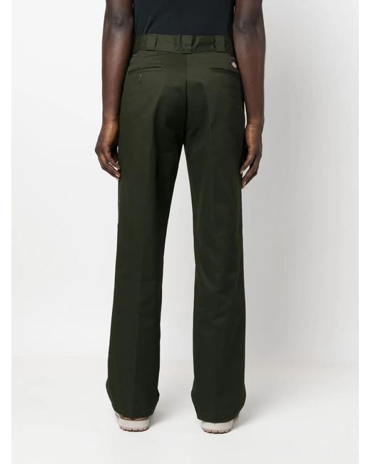 Dickies Green Straight-Leg Tailored Trousers for men