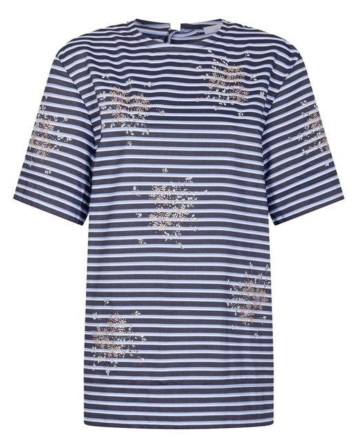 Rabanne Blue Striped T-Shirt