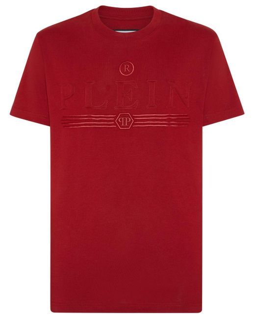メンズ Philipp Plein ロゴ Tシャツ Red