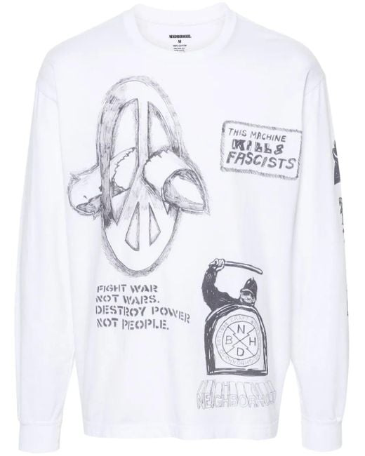 T-Shirt A Maniche Lunghe di Neighborhood in White da Uomo