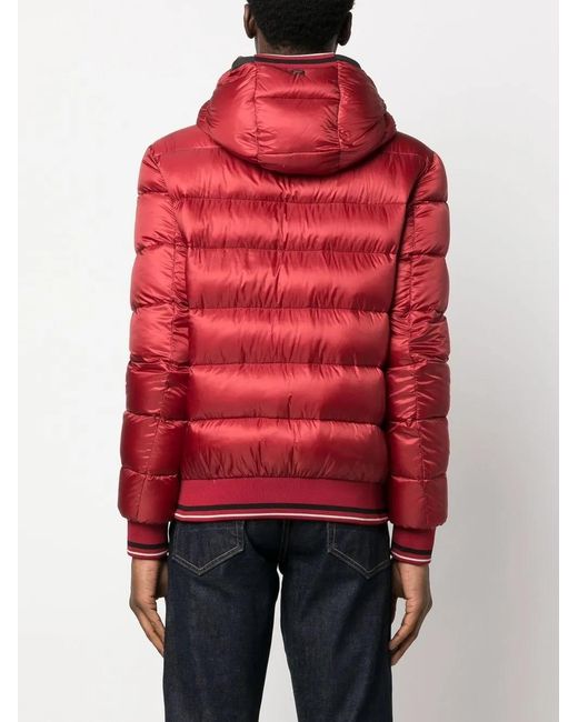 Herno Red Padded Bomber Jacket, Size: Eu 48 for men
