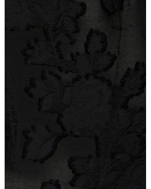 LaDoubleJ Black Floral Jacquard Shorts