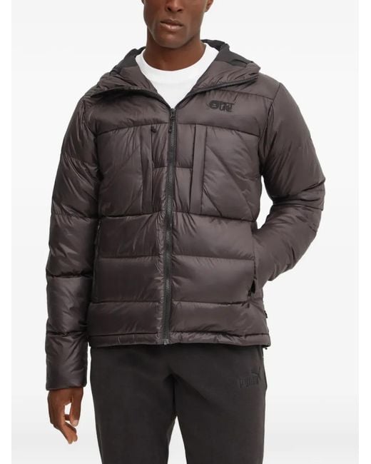 Picture Gray Hooded Padded Jacket for men
