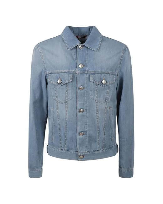 Brunello Cucinelli Blue Buttoned Jacket for men