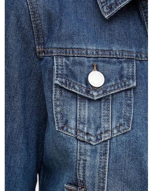 Morgan Blue Button-Up Denim Jacket