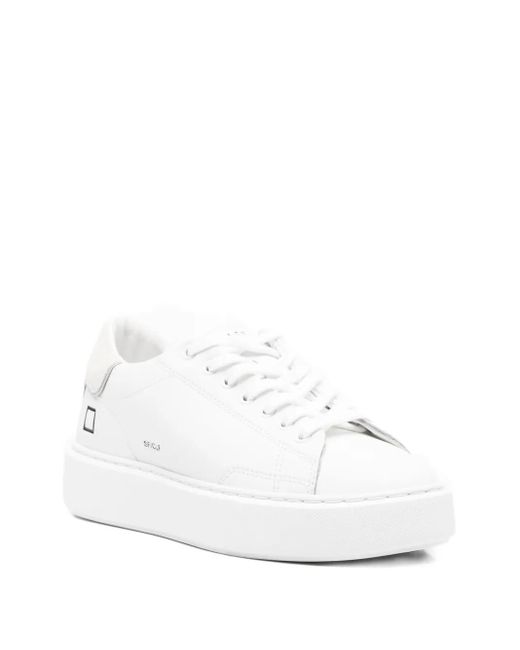 Date White Sfera Panelled Leather Sneakers