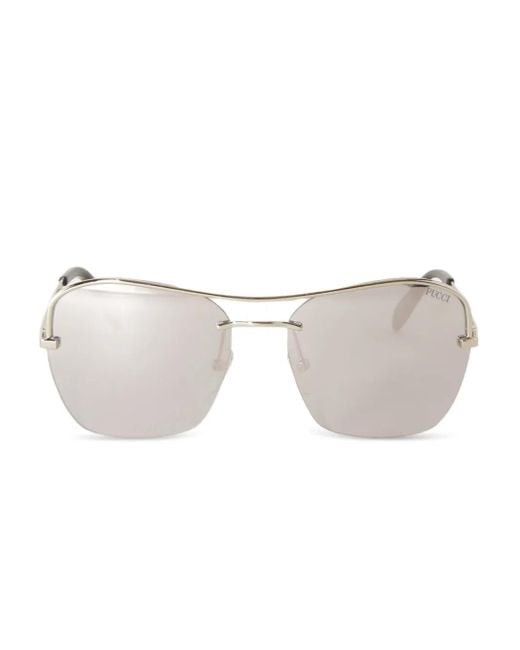 Gafas de sol con lentes espejadas Emilio Pucci de color Metallic