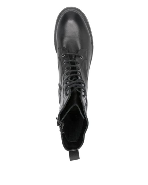 Marc O' Polo レースアップ レザーブーツ Black