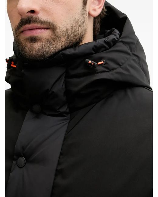 Bogner Fire + Ice Black Hooded Puffer Jacket for men