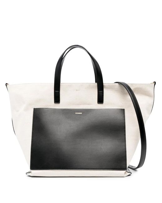 Jil Sander Black Medium Tote Bag