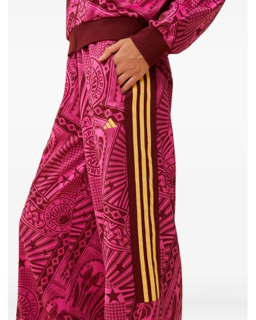 Adidas Red X Farm Rio Tropical Club-Print Trousers