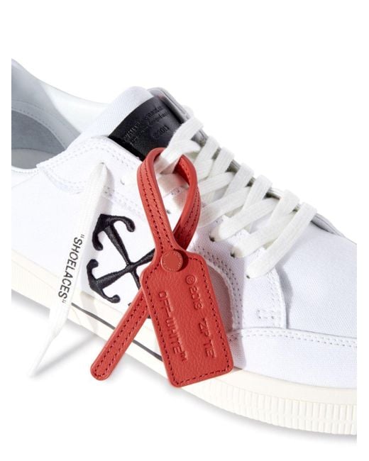 Off-White c/o Virgil Abloh Vulcanized Canvas Sneakers in het White voor heren