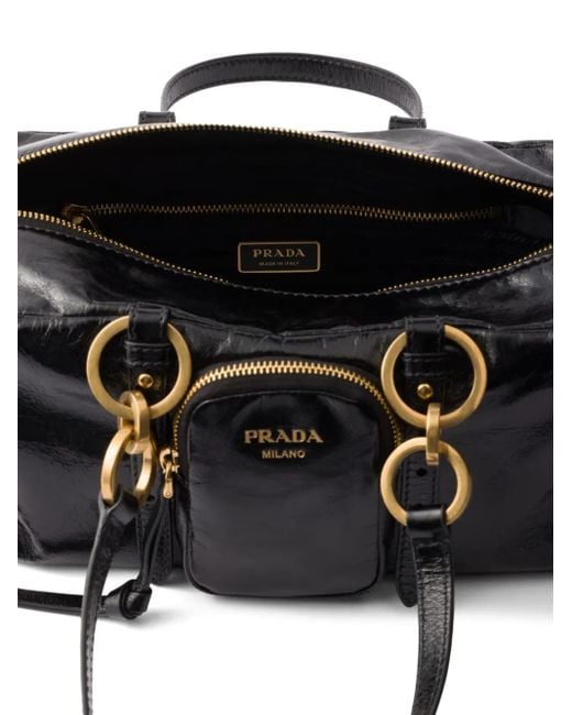 Borsa Tote Media di Prada in Black