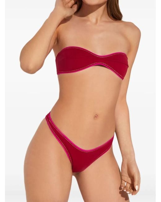 Reina Olga Red Katia Strapless Bikini