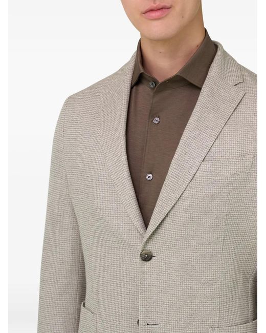 Boggi White Blazer Texturé À Poches Plaquées for men