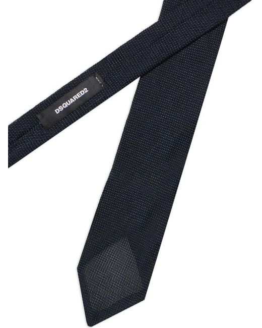 DSquared² Blue Silk Tie for men