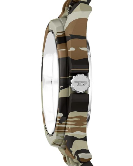 DIESEL Natural Stinger Camo Silicone Watch for men