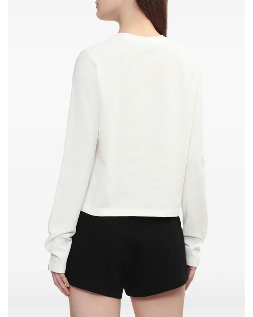 A Bathing Ape White Long-Sleeve Logo Top