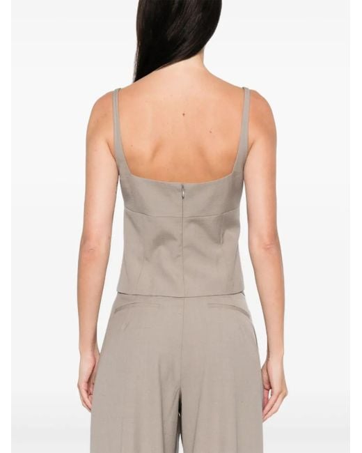 St. Agni Gray Sleeveless Top