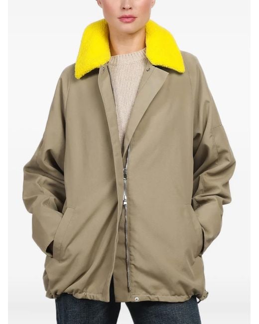 Tibi Lotte Coat in Green Lyst UK