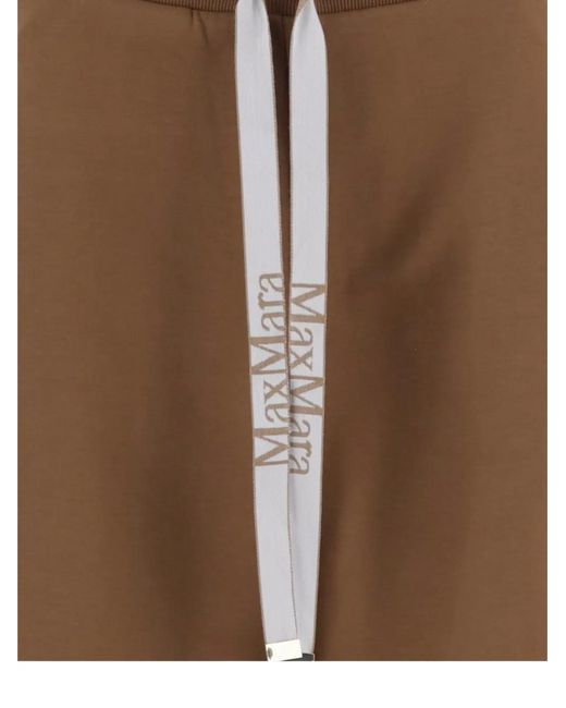 Max Mara Brown Logo-Drawstring Track Pants