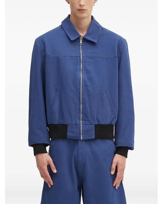 Sky High Farm Blue Zip Bomber Jacket for men