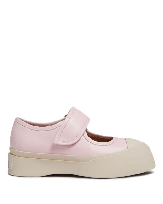 Marni Pink Pablo Leather Mary Janes