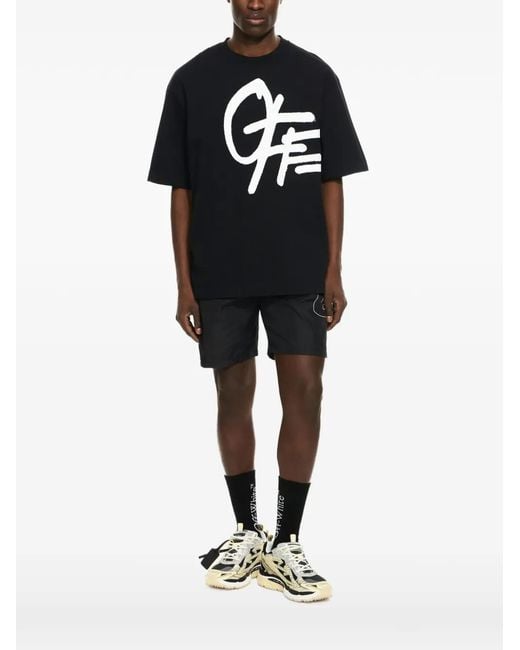 Off-White c/o Virgil Abloh Black Spray Logo Skate T-Shirt for men