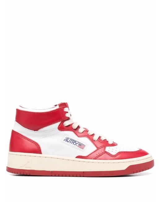 Autry Red Medalist Low Sneakers