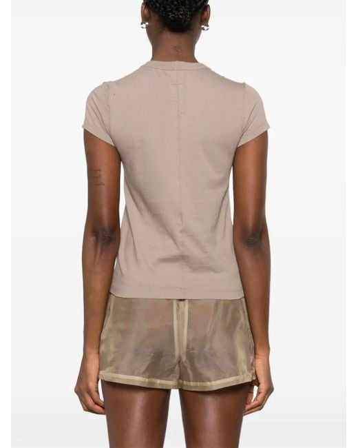 Rick Owens Natural Level Cropped T-Shirt