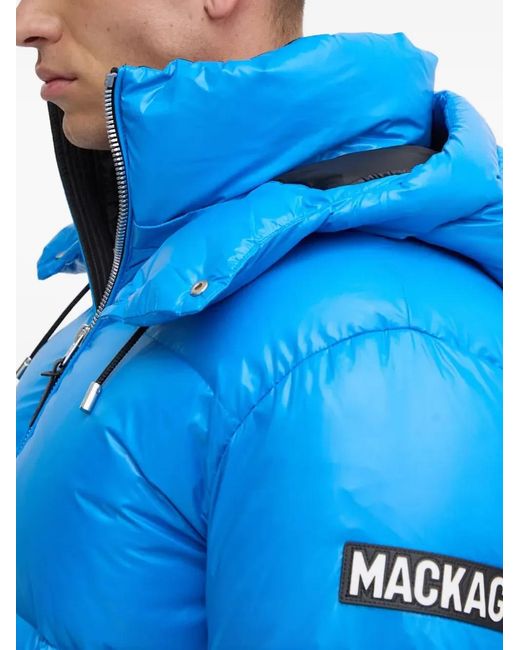 Mackage Blue Kent-Z Hooded Jacket for men