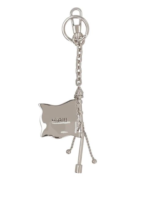 Versace White Flag Keyring