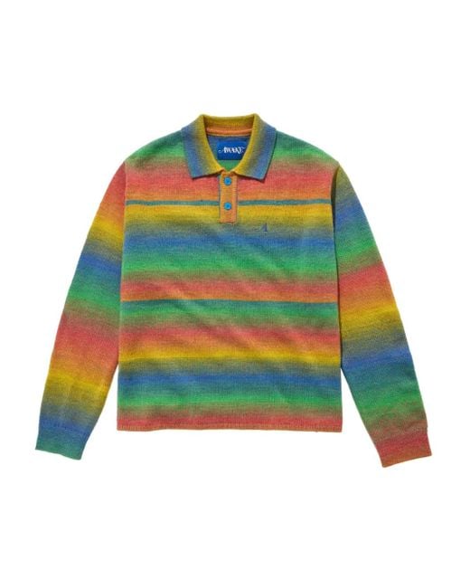 AWAKE NY Green Gradient-Effect Polo Shirt for men