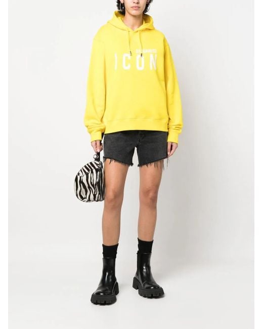 DSquared² Yellow Icon Cool Hoodie
