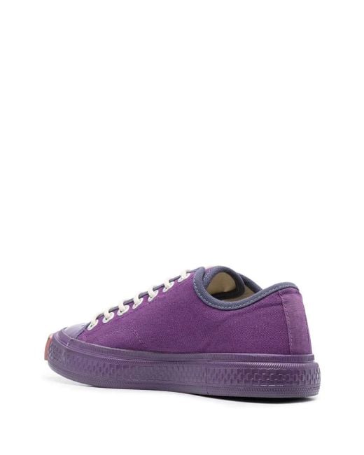 Acne Purple Tonal Lace-Up Sneakers