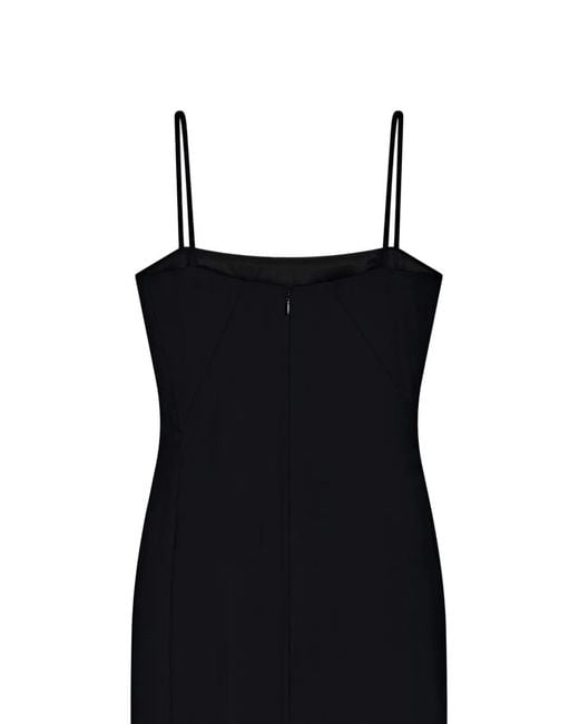 Givenchy Black Sliced Long Slashed Dress