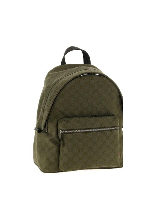 Gucci Green Medium Gg Backpack for men