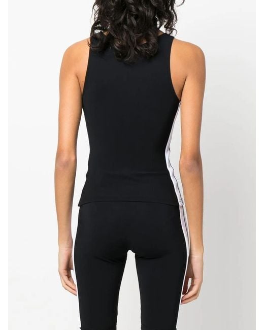 Palm Angels Black Logo-print Compression Tank Top