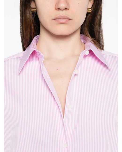 Totême Pink Striped Tumbled Shirt