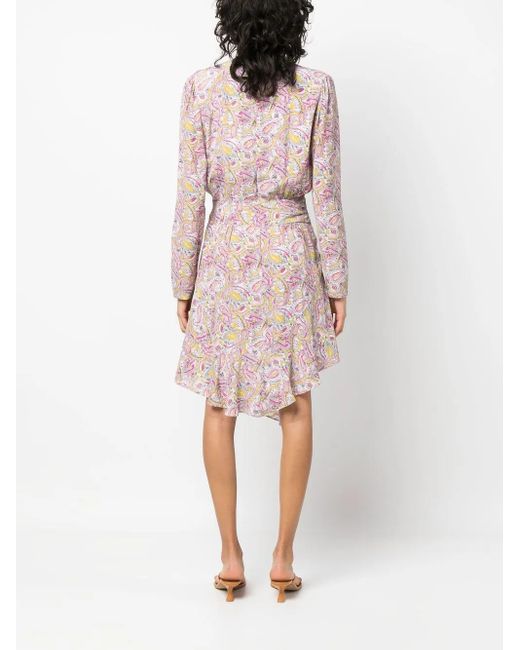 IRO Pink Taro Short Wrap Dress
