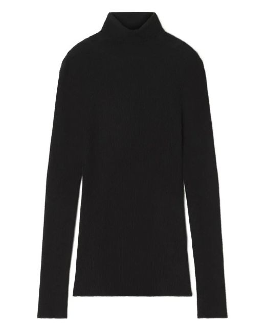 Maglione A Coste Con Collo Alto di Lanvin in Black da Uomo