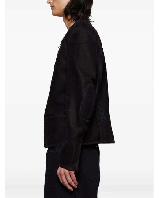 032c Black Thistles Leather Jacket for men