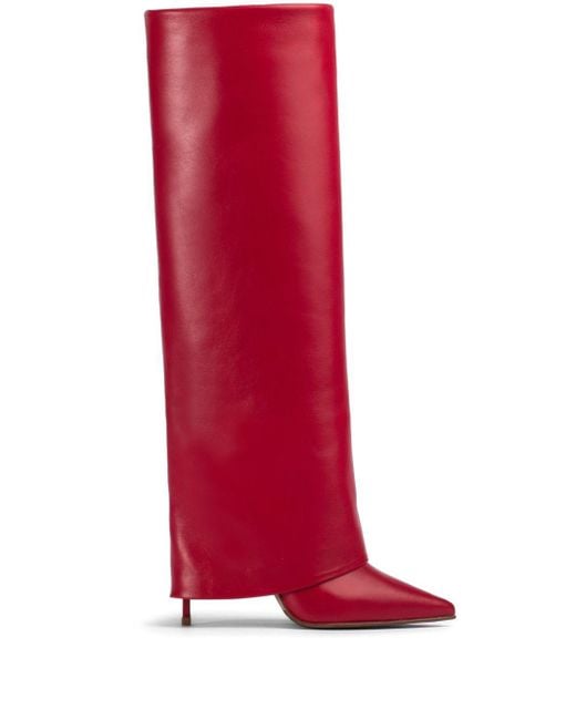 Le Silla Red Andy 120Mm Leather Knee-High Boots