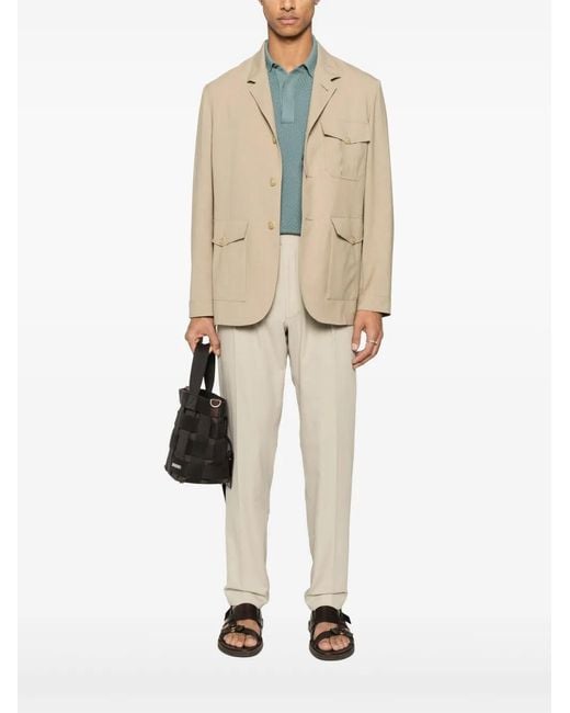 Canali Natural Single-Breasted Blazer for men