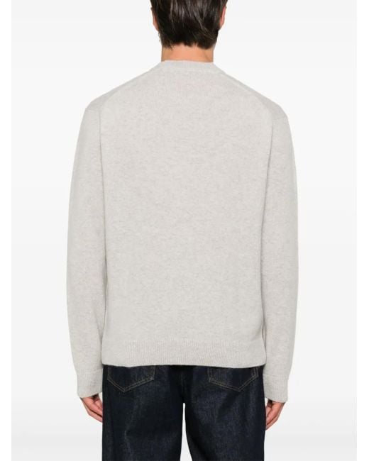 Maison Kitsuné White Fox-Motif Sweater for men
