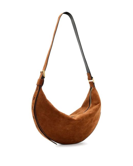 AllSaints White Suede Crossbody Bag