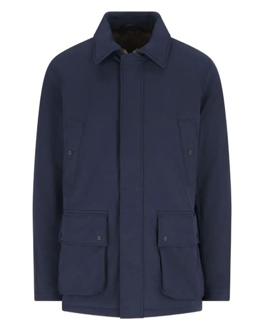 Herno Blue Flap-Pocket Padded Jacket for men