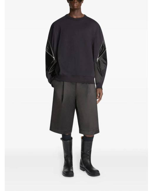 Dries Van Noten Black Crew-Neck Sweatshirt for men