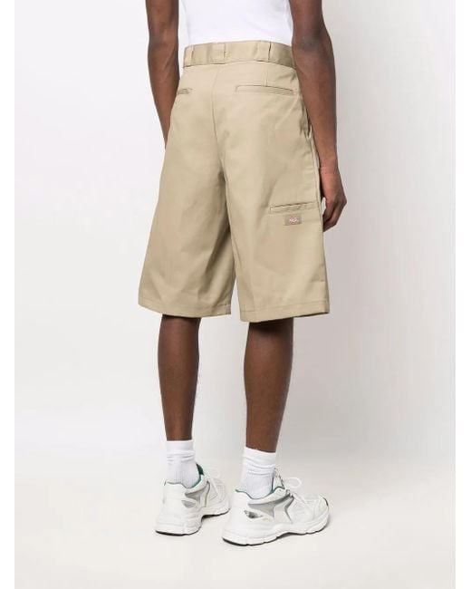 Dickies Natural Logo-Patch Bermuda Shorts for men