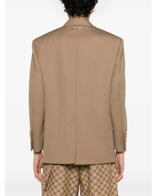 Gucci Brown Blazer Aus Woll-twill